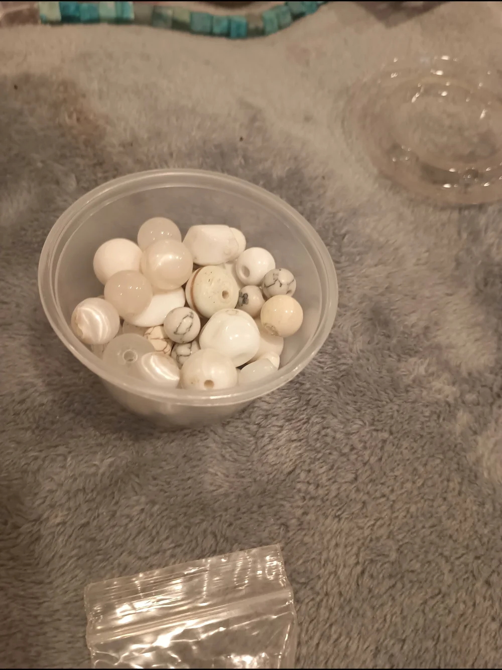 Wooden Jewelry Storage Box with Assorted Beads - Brown